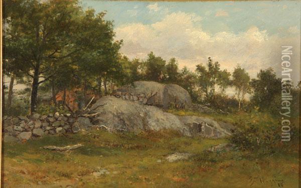 Rocky Clearing Oil Painting - George F. Higgins