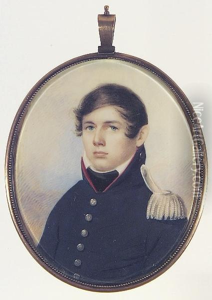 A Young Ensign Oil Painting - Anson Dickinson