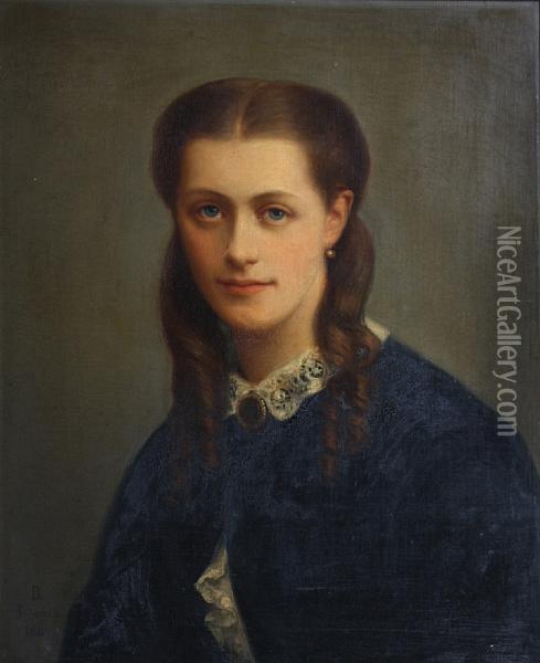 Janet Chambers Oil Painting - Rudolf August Wilhelm Lehmann