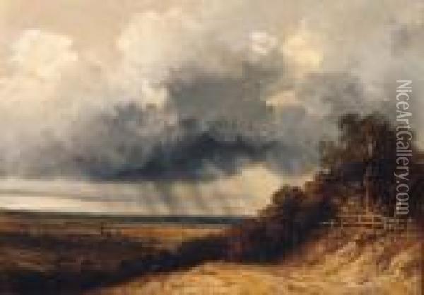 The Cloudburst Oil Painting - Georges Michel