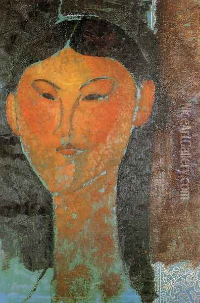 Portrait of Beatrice Hastings II Oil Painting - Amedeo Modigliani