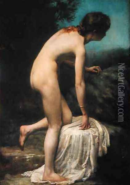 The Bather Oil Painting - George Percy Jacomb-Hood