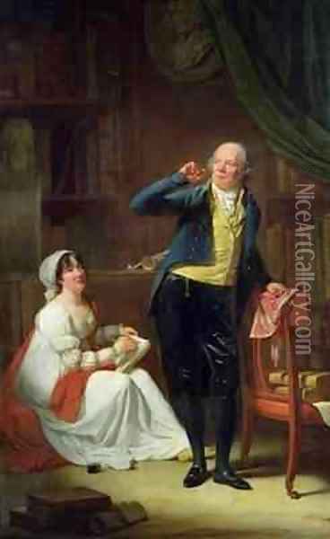 Jacques Delille 1738-1813 and his Wife Oil Painting - Henri Pierre Danloux