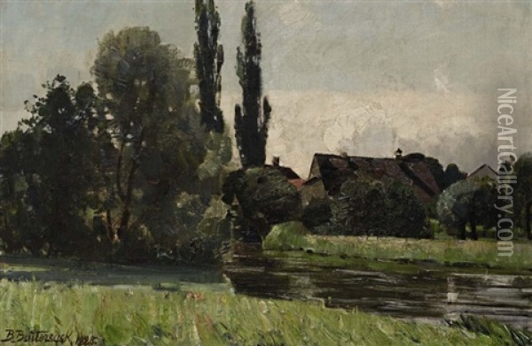 Sommerliche Flusslandschaft Oil Painting - Bernhard Buttersack