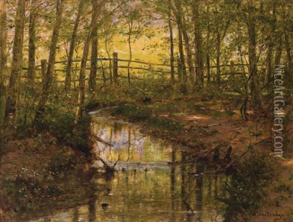 Landscape With Brook Oil Painting - Thomas Worthington Whittredge