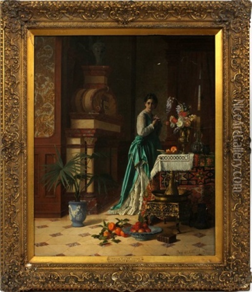 Memories Oil Painting - Carl Wilhelm Huebner