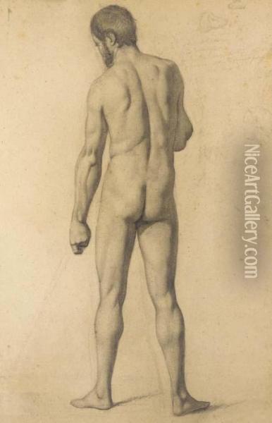 Academie D'homme, Vue De Dos Oil Painting - Paul Cezanne