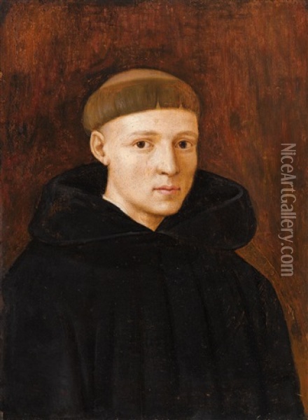 Portrat Eines Jungen Monchs Oil Painting - Jean Fouquet