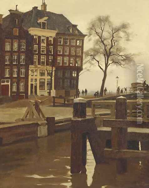 's-Gravenhekje, Prins Hendrikkade, Amsterdam Oil Painting - Willem Witsen