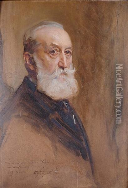 Study Of A Bearded Man Oil Painting - Philip De Lazlo
