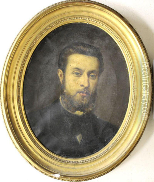 Retrato De Caballero Oil Painting - Francisco Miralles Galup