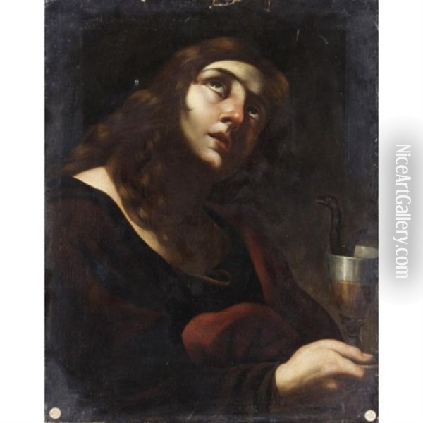 San Giovanni Evangelista Oil Painting - Giovanni Battista Beinaschi