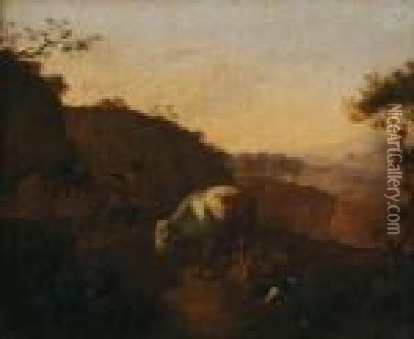 Scene Pastorale Oil Painting - Johan Heinrich Roos