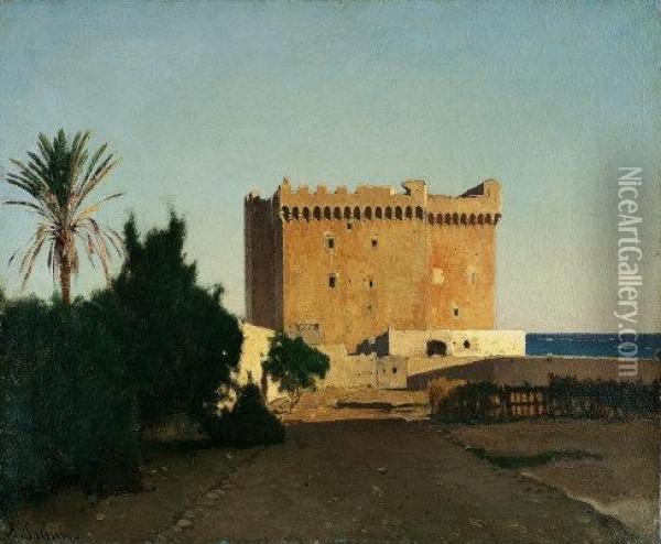 Il Castello Di St.honorat Oil Painting - Alberto Pasini