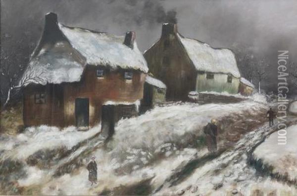 Winter In Der Normandie. Oil Painting - Emile-Othon Friesz
