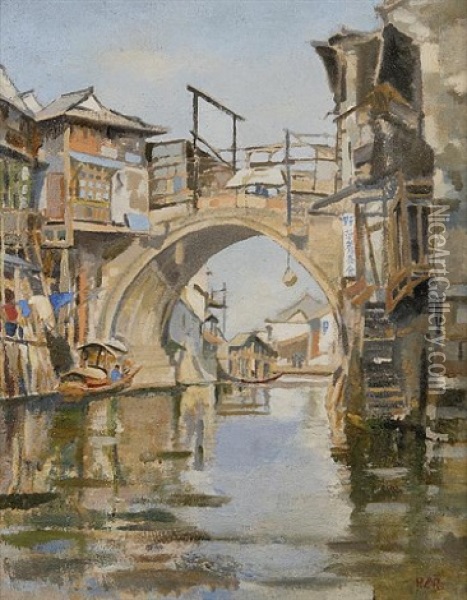 Cheng Meng, Kashing, China Oil Painting - Robert Cecil Robertson