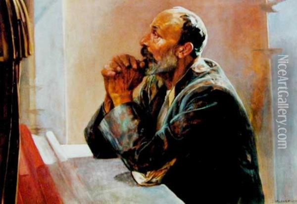 Modlitwa Oil Painting - Jacek Malczewski