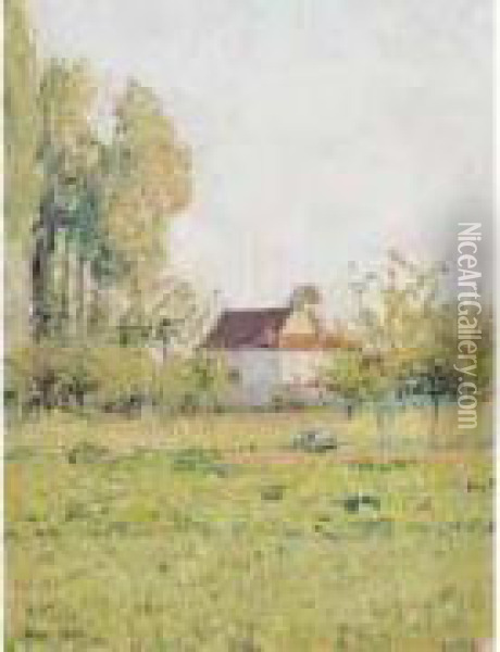 Paysage, 1892. Oil Painting - Leon Giran-Max