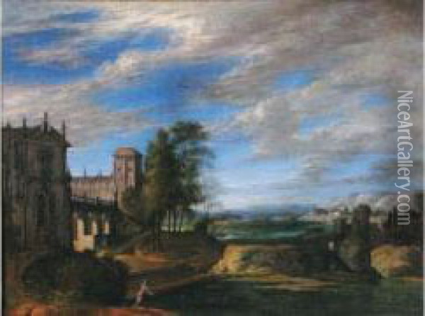 Paysage Panoramique Oil Painting - Jacques Fouquieres