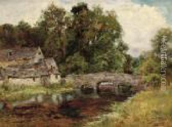 A Mill On The Colne Oil Painting - Henry John Yeend King