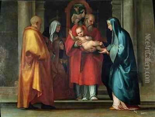 Presentation in the Temple Oil Painting - Fra Bartolommeo della Porta