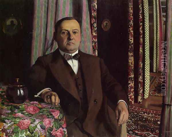 Portrait of Mr. Hasen Oil Painting - Felix Edouard Vallotton