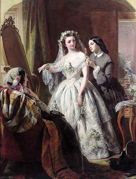 The Bride, 1856 Oil Painting - Abraham Solomon