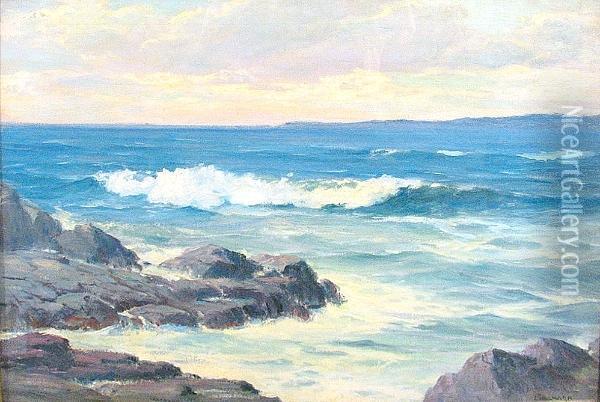 Clearing Sky, Lake Superior Oil Painting - Leon Lundmark