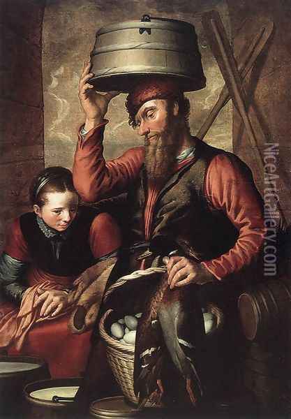 Vendor Of Fowl 1560 Oil Painting - Pieter Aertsen
