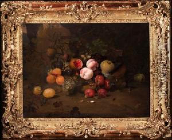 Fruchtestilleben Oil Painting - Jan Mortel