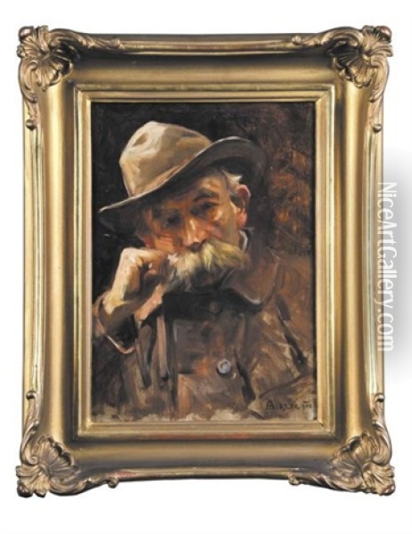 Portret Mezczyzny Oil Painting - Zygmunt Ajdukiewicz