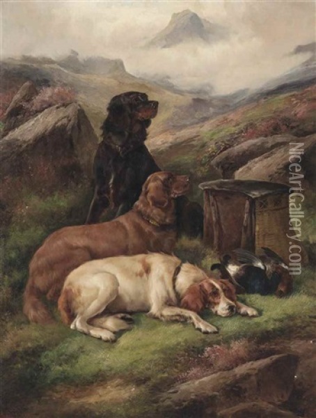 The Hunters' Rest Oil Painting - John Gifford