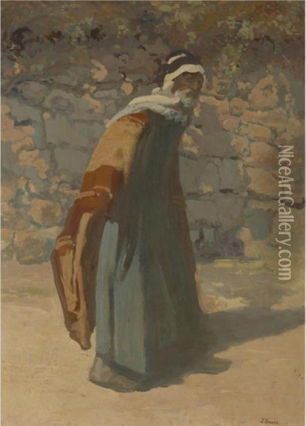 Man In A Turban Oil Painting - Iwan Trusz