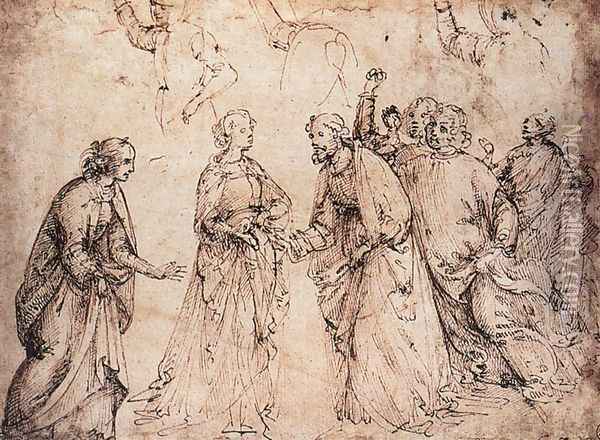 Study (2) 1486 Oil Painting - Domenico Ghirlandaio
