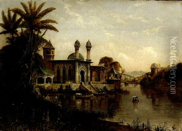 Moorish Palace Oil Painting - Daniel Charles Grose