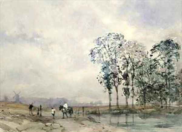Landscape with a Horse Oil Painting - William (of Bristol) Evans