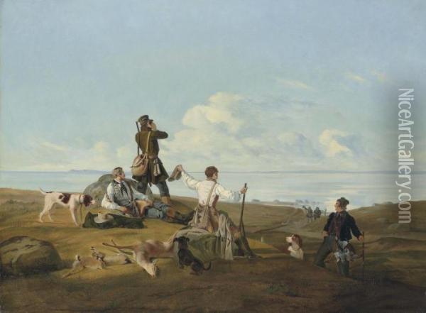 The Huntsmen's Rest Oil Painting - Friedrich Westphal