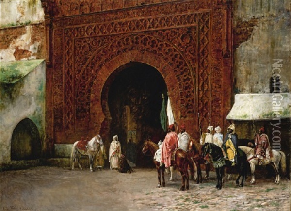 Rabat (the Red Gate) Oil Painting - Edwin Lord Weeks