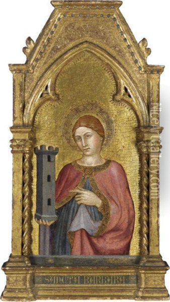 Saint Barbara Oil Painting - Taddeo Di Bartolo