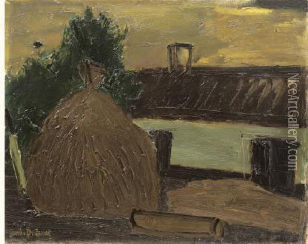 Hoeve Met Stromijt (1939) Oil Painting - Gustave De Smet