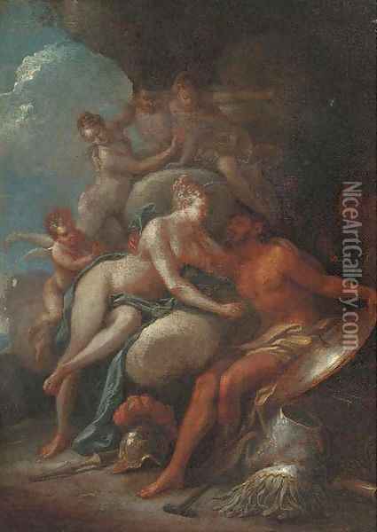 Venus in the forge of Vulcan Oil Painting - Michele Da Parma (see Rocca)