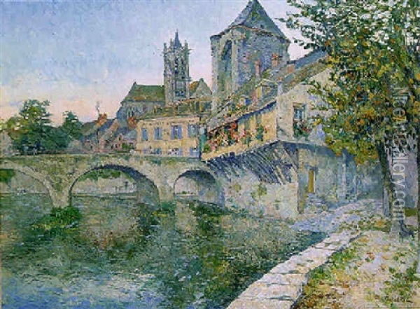 Le Pont De Moret Sur Loing Oil Painting - Paul Leduc