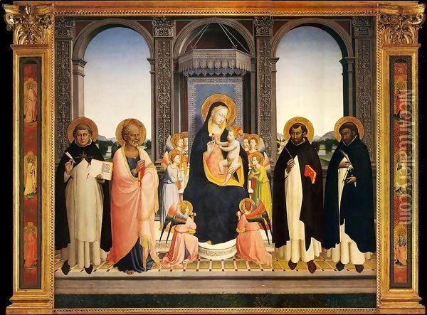 San Domenico Altarpiece Oil Painting - Angelico Fra