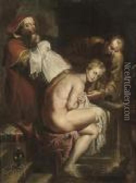 Susannah And The Elders Oil Painting - Peter Paul Rubens