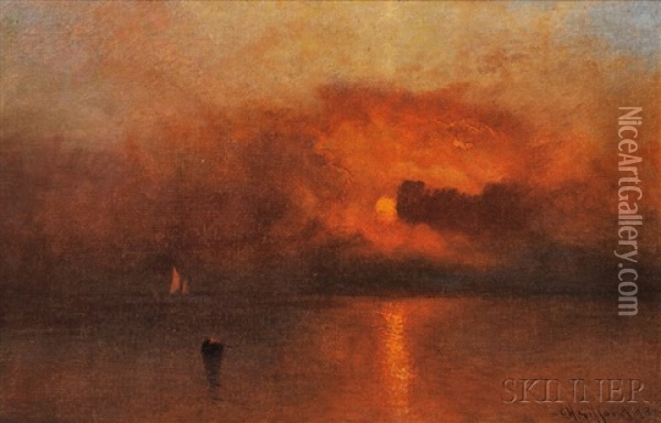 Red Skies At Night Oil Painting - Charles Henry Gifford
