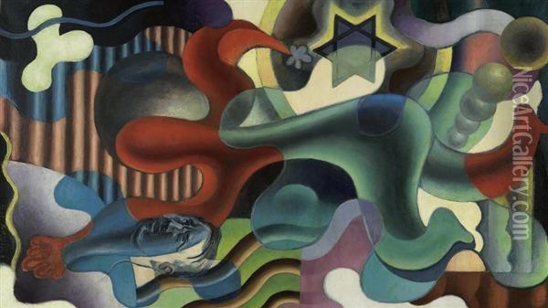 Ohne Titel. 1933. Oil Painting - Vladimir Baranoff-Rossine