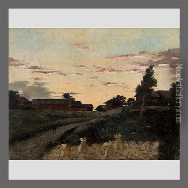 Evening Mood Oil Painting - Sigfrid August Keinanen