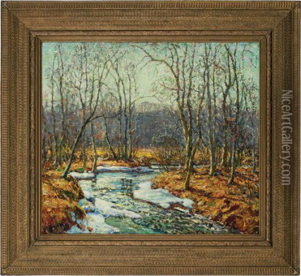 Spring Thaw, Eight Mile River Oil Painting - Wilson Henry Irvine