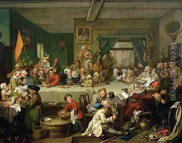 An Election Entertainment Oil Painting - William Hogarth