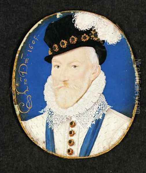 Miniature of Lord Howard of Effingham Oil Painting - Lockley